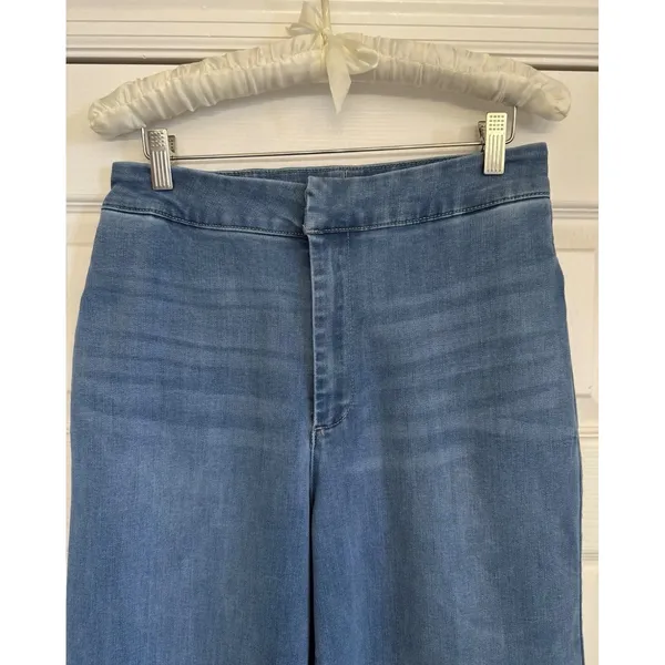 OAT New York Women High Rise Wide Leg Jeans Medium Wash Size 6/28 - Image 4