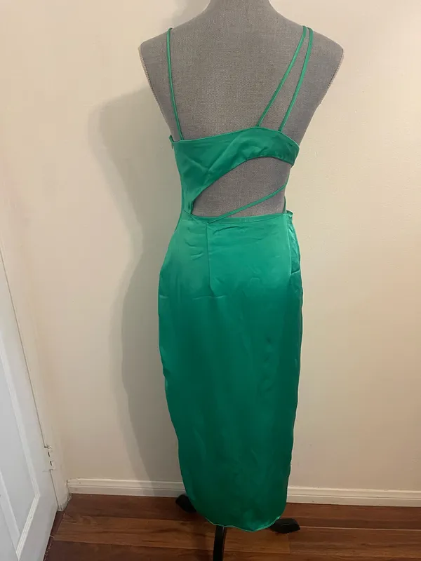 ZARA Satin Midi Dress. Size Small - Image 4