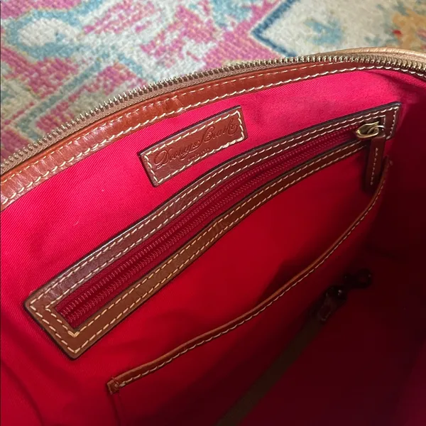 Dooney & Bourke Tan Pebbled Leather Satchel - Image 5