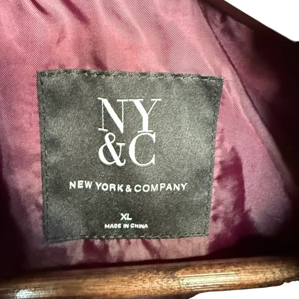 NY&C Maroon Vest Sz‎ XL - Image 4