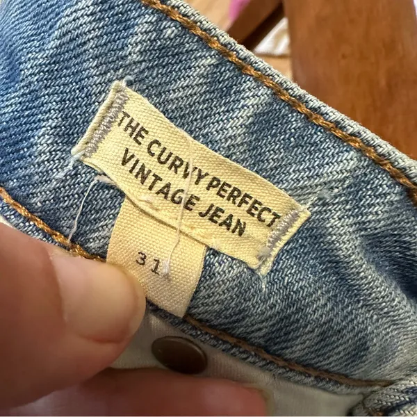 Madewell The Curvy Perfect Vintage Jean Women’s 31 Distressed Blue High Rise - Image 7