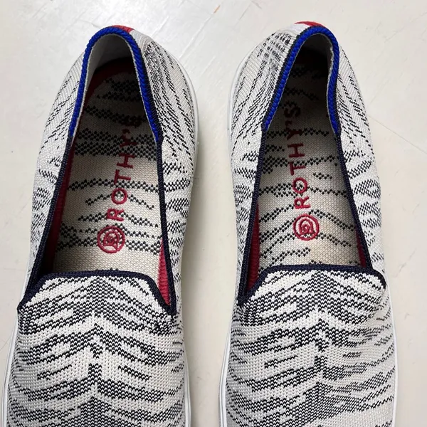 Rothy’s The Sneaker‎ Maritime Tiger Blue Ivory Retired Women’s 10.5 - Image 4