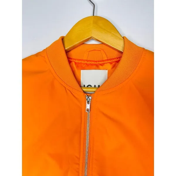 Anthropologie ICHI IHELISO JA Bomber Jacket size 38/ Medium Orange Full zip - Image 5