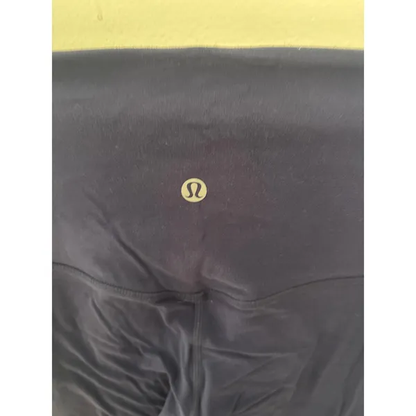 Lululemon Align High-Rise‎ Pant 25 Navy Blue Graphic Logo Size 8 Nulu Leggings - Image 4