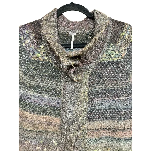 Free People Starlight Shadow Poncho Cardigan Women's Size Medium‎ - Image 3