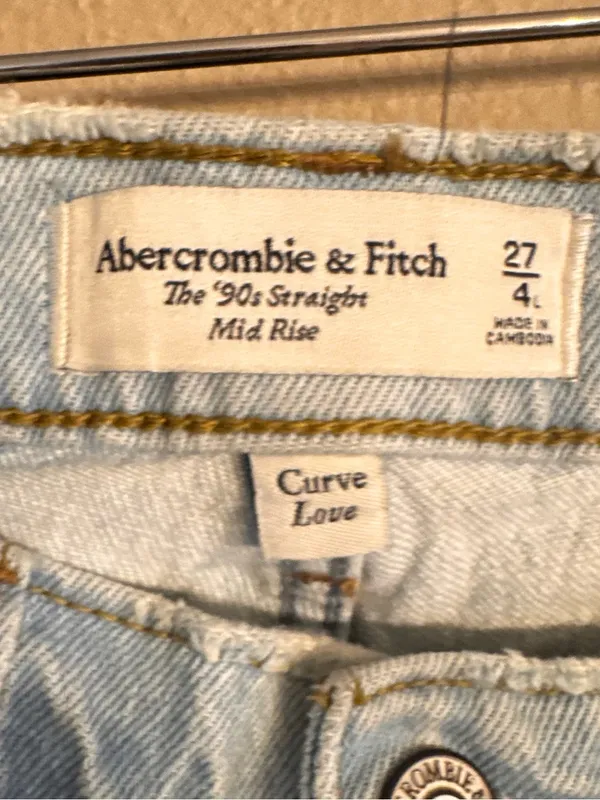 ABERCROMBIE 90s Straight Mid Rise Jeans - Image 3
