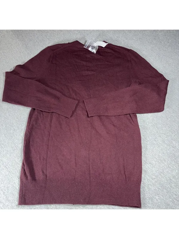 J Crew Mercantile NEW Wool Tri-Blend Button-Up Sweater Burgundy Woman’s XS - Image 3