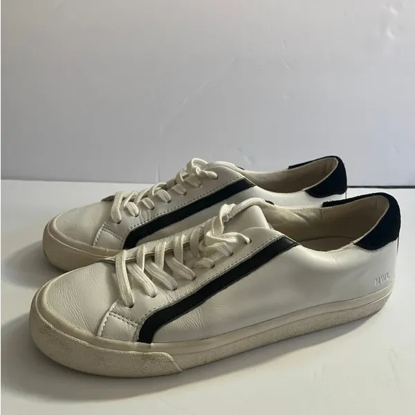 Madewell delia sidewalk low top white/black size 9 - Image 3