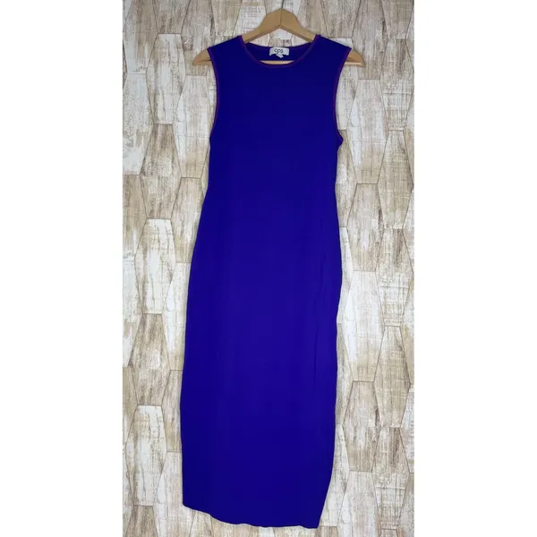 COS Womens Sleeveless Midi Dress Purple Size M Round Neck Slim Fit - Image 2
