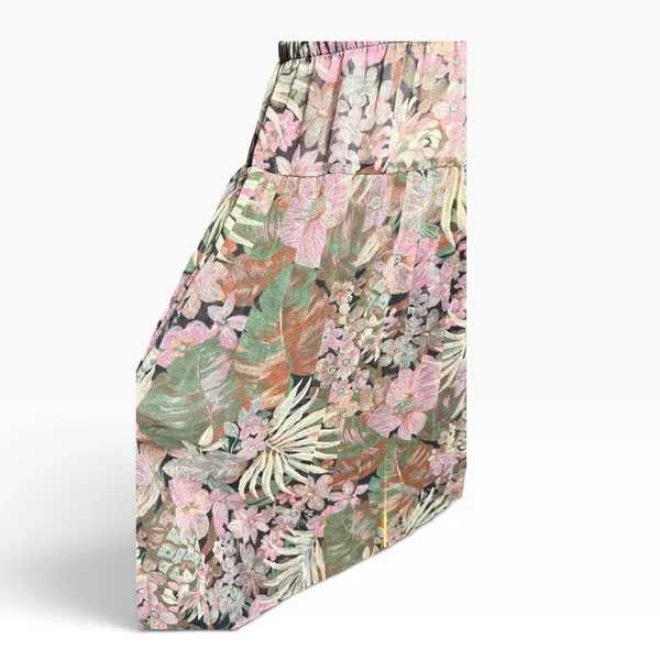 Vintage 80s Lady Carol Tropical Floral 2 Piece Skirt Set USA Size 10 small retro - Image 8