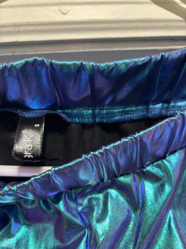 Allegra K Metallic Holographic Jogger Pants – Wome - Image 3