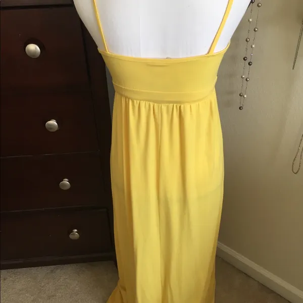 Yellow cotton maxi dress - Image 2