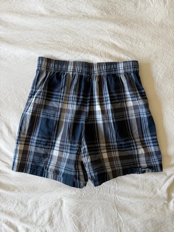 American Eagle blue plaid boxer shorts - Image 3
