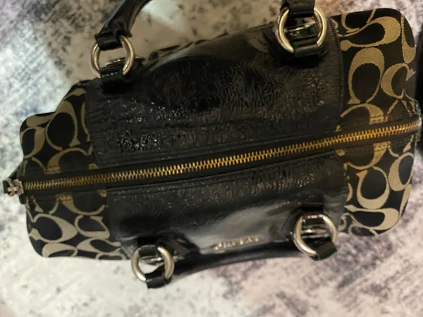 Coach Ashley Signature Sateen Large Satchel Handbag Shoulder Bag F15443 - Image 6
