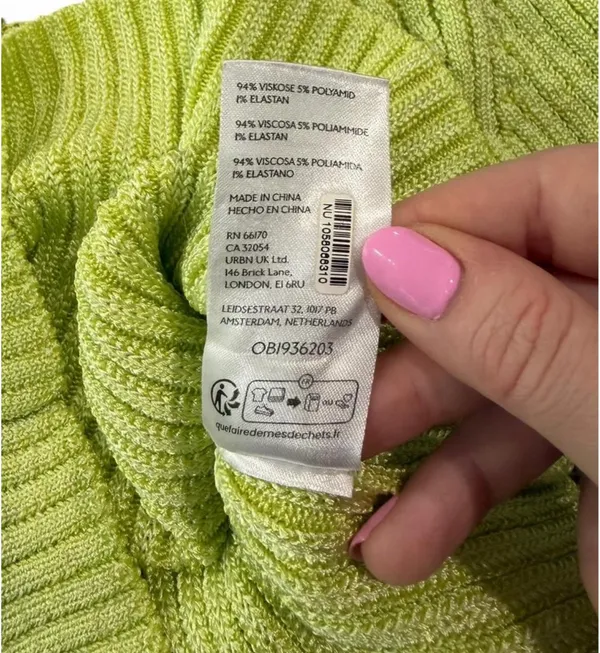 Free People San Lucas Pullover in Sunny Lime Combo Size Large - Image 7