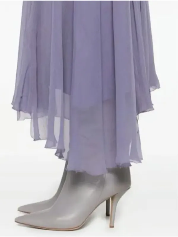 Polo Ralph Lauren Amla Midi Skirt in Lavender Purple 6 Womens Chiffon - Image 12