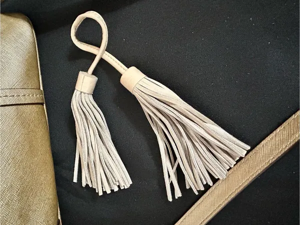Coach Metallic Gold Dome Satchel with Crossbody Strap & Tassel - Image 7