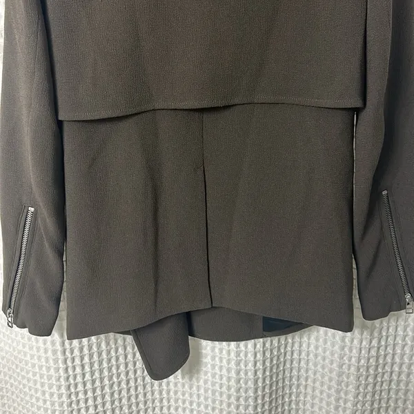 Aritzia Wilfred Mayet Crepe Jacket in Olive Green Size XXXS - Image 11