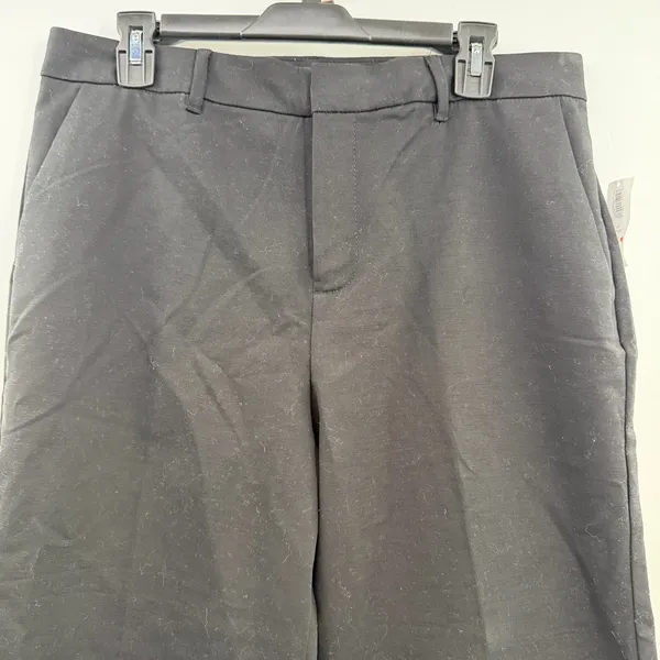 Old Navy Cropped Plus Court Pants 12 Black NWT High Rise Wide Leg - Image 2