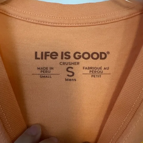 Life Is Good Women’s Wordle Orange Tee - Image 3
