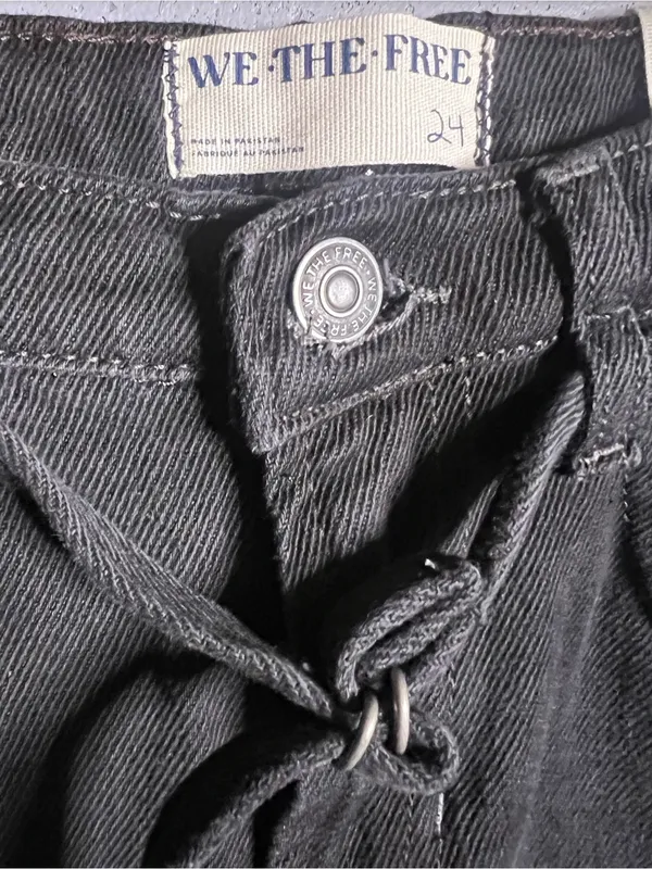 FREE PEOPLE~We The Free Sabine Slim Straight Leg Bootcut Jeans Size 24 NWT - Image 10