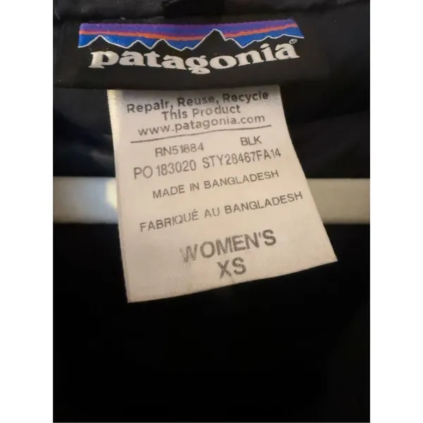 Patagonia‎ Downtown Loft Parka Black Goose Down Womens XS Puffer Coat - Image 3