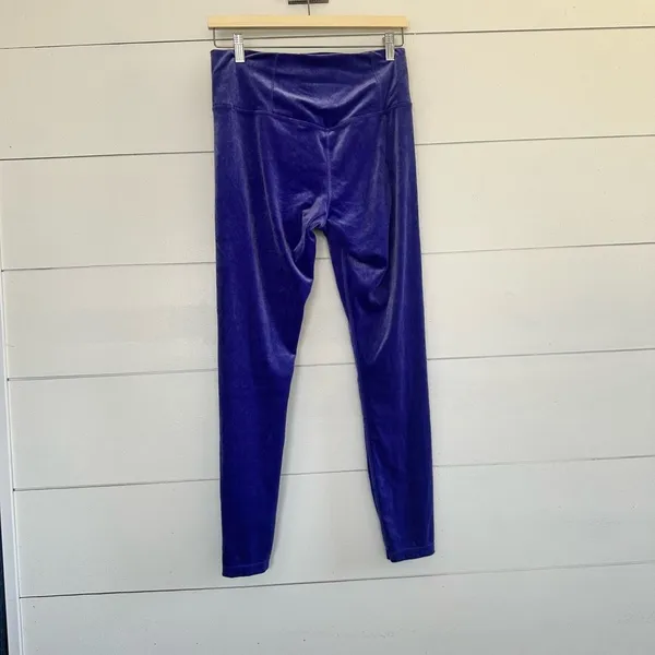 Athleta Women’s Medium Elation Purple Velvet Leggings - Image 2