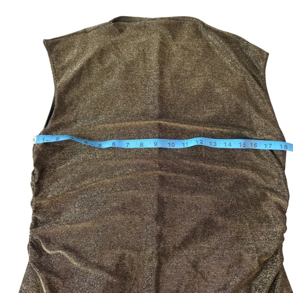 Reformation Sparkly Knit Alden Dress. Bodycon Metallic Sleeveless Party Mini XL - Image 5
