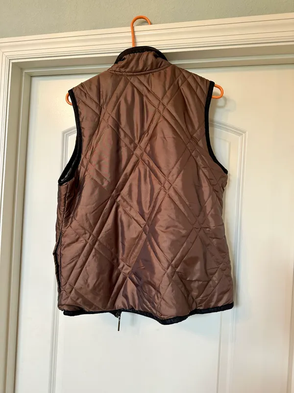 Gorgeous Bronze Vest Lined with Faux Leopard Fur - Never worn! Brand new! - Image 5