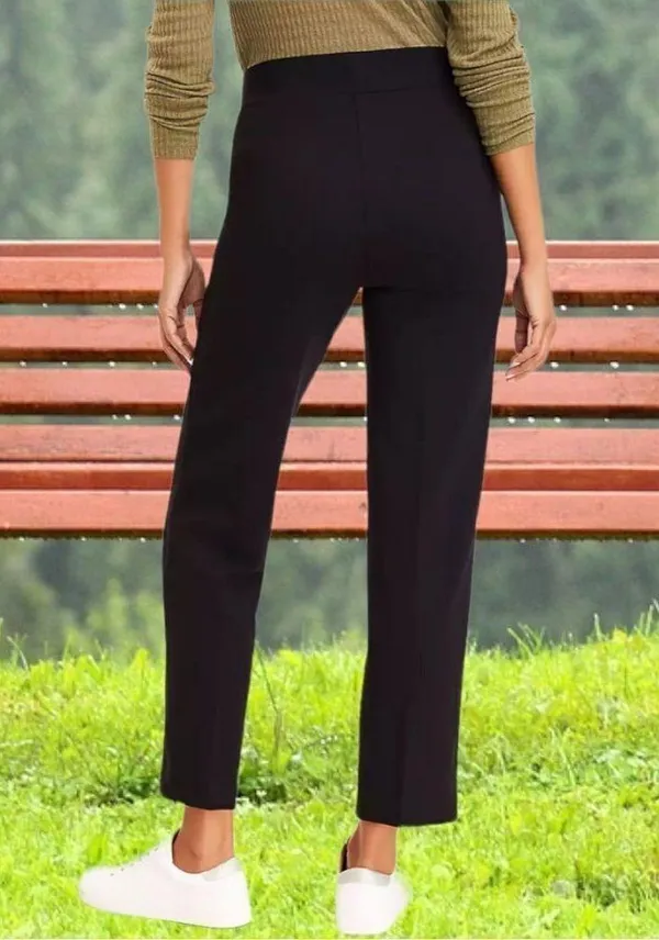 Loft black straight legged slacks - Image 3