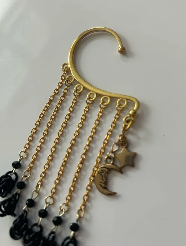 Celestial ear cuff Gold - Image 3