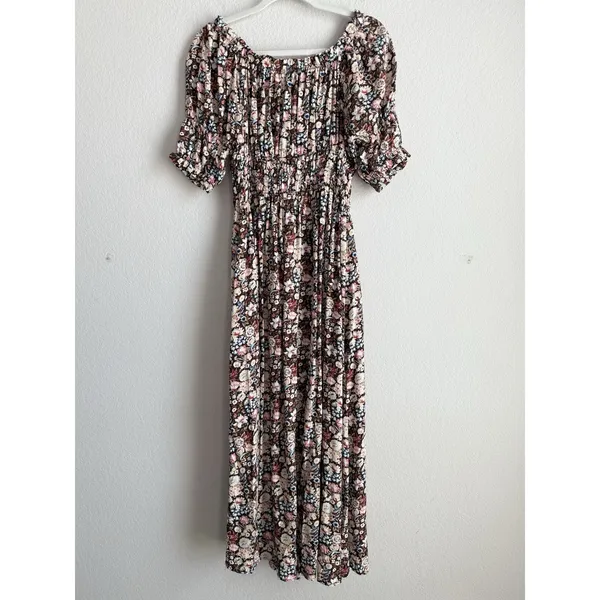 Stockplace The‎ Label Floral Puff Sleeve Midi Dress Women's Small Cottagecore - Image 9