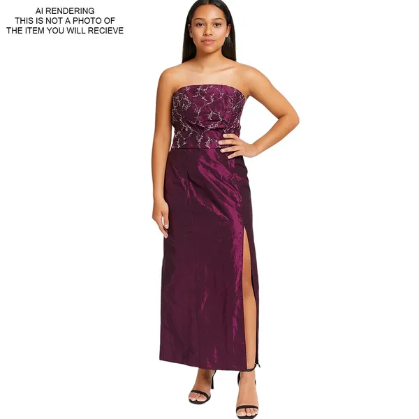 Vintage Jessica McClintock Evening Gown Strapless Taffeta Prom Formal Pageant 7 - Image 4