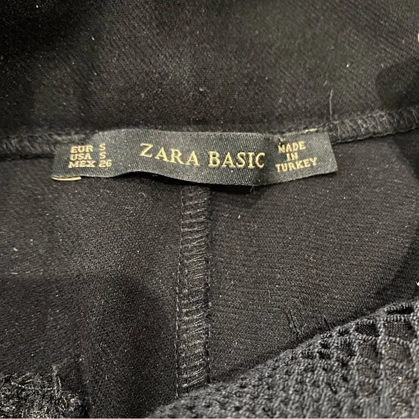Zara Black Snake Print Trousers Size S - Image 4