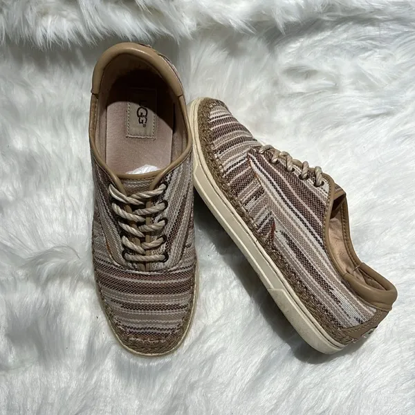 UGG Australia Eyan Canvas Sneakers Rose 9.5.‎ B71 - Image 3