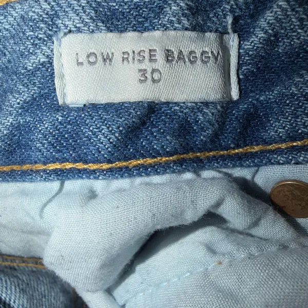 PacSun low rise baggy dark wash jeans - Image 4