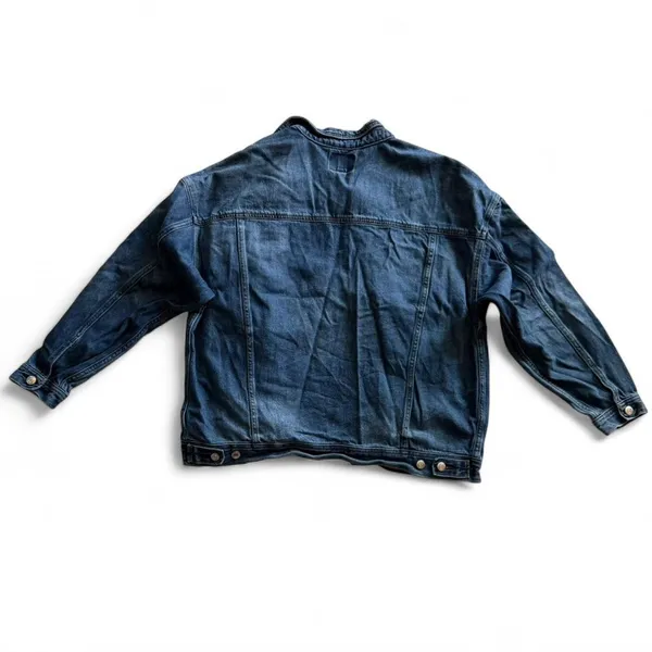 American Eagle Blue Denim Trucker Jacket Women’s Large - Image 4
