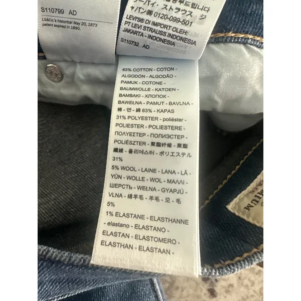 Levi's Premium Baggy Dad Jeans Womens 30x30 Mid Rise Wide Leg Medium Wash - Image 7