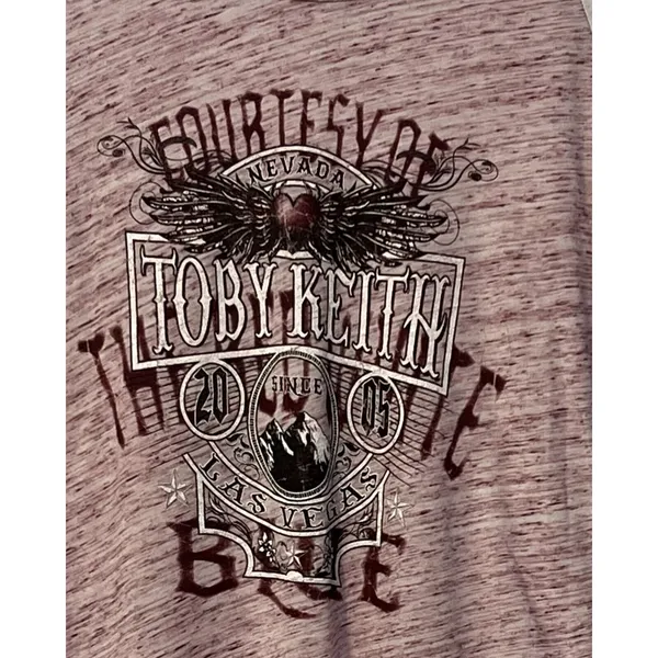 Toby Keith Shirt Womens Size S Red White Blue Lightweight Vintage 2005 Concert T - Image 6