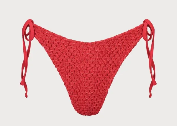 Berlook Red Crochet Halter Bikini Set Size M - Image 8