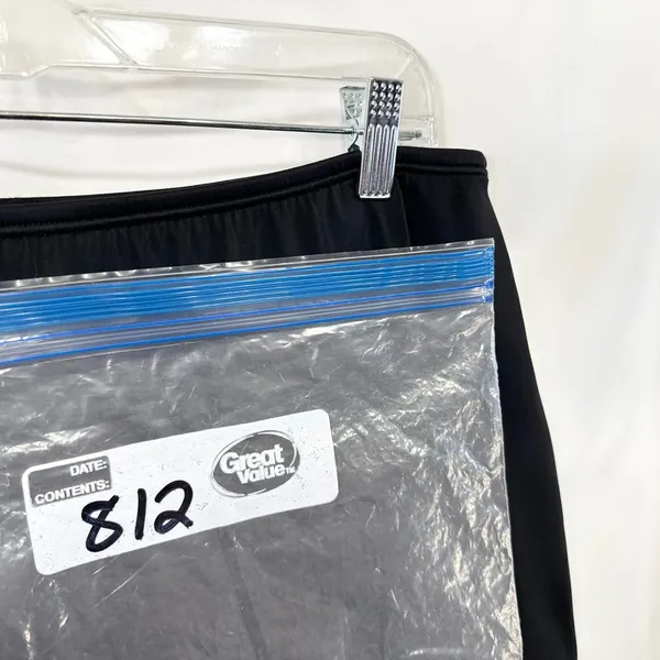 Speedo Size 14 Swim Skirt with Built-in Briefs Black Solid Modest Sporty 812 - Image 6