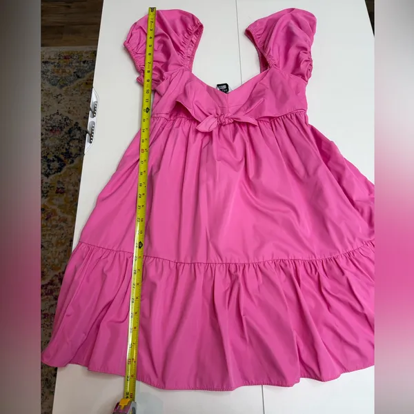 Amanda Uprichard Fuchsia Mini "babydoll" Summer Dress size L - Image 5