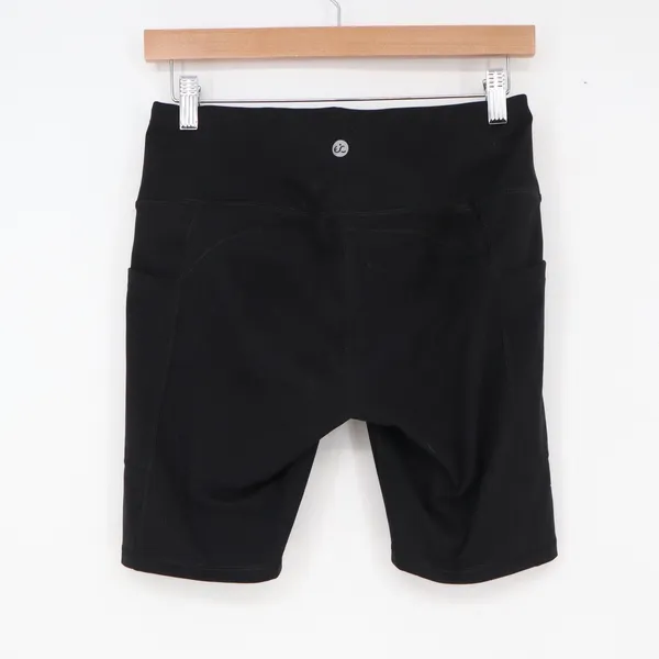 Ewedoos Biker Shorts Womens Medium Black High Waist Side Pockets Excellent - Image 3