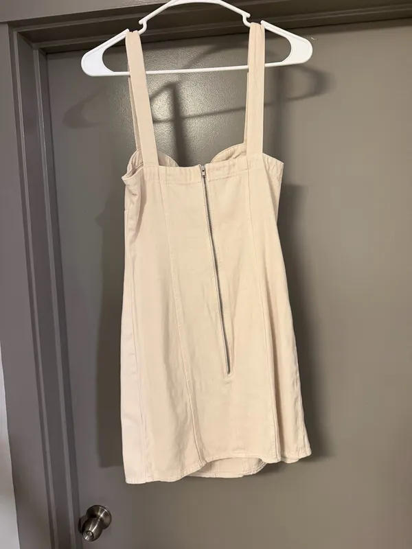 ASOS/Miss S Denim: Beige Denim Mini Dress - Image 2