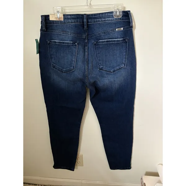 KanCan Curvy High Rise Skinny Denim Jeans 30x28 NEW Side Slit Hem Stretch - Image 4