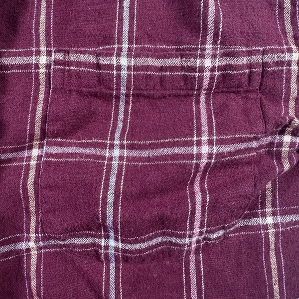 Woolrich Women’s Size 10 Plaid Flannel Button Front Long Sleeve Shirt Burgundy - Image 10