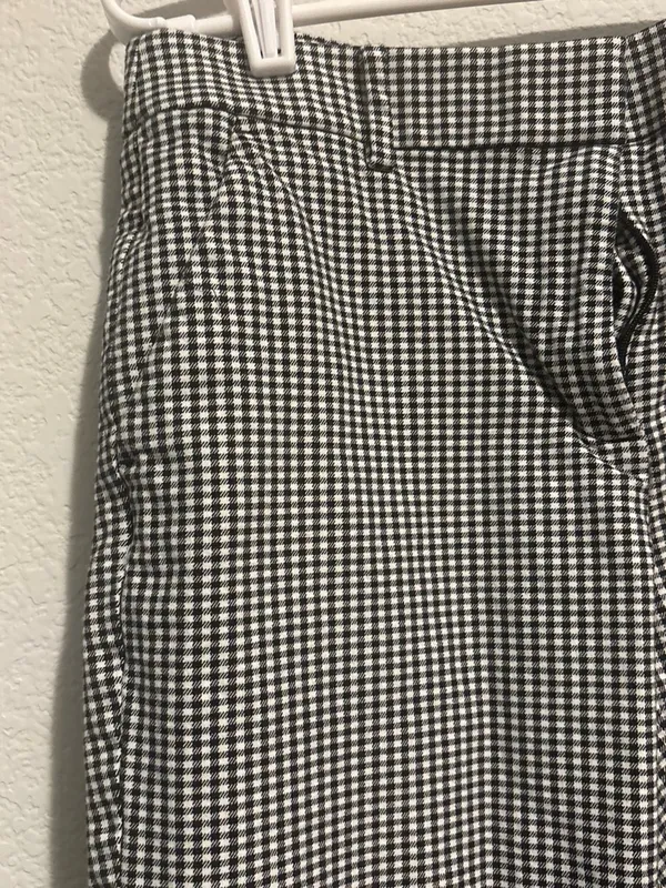 The loft size 4 curvy the perfect straight curvy black white gingham - Image 2