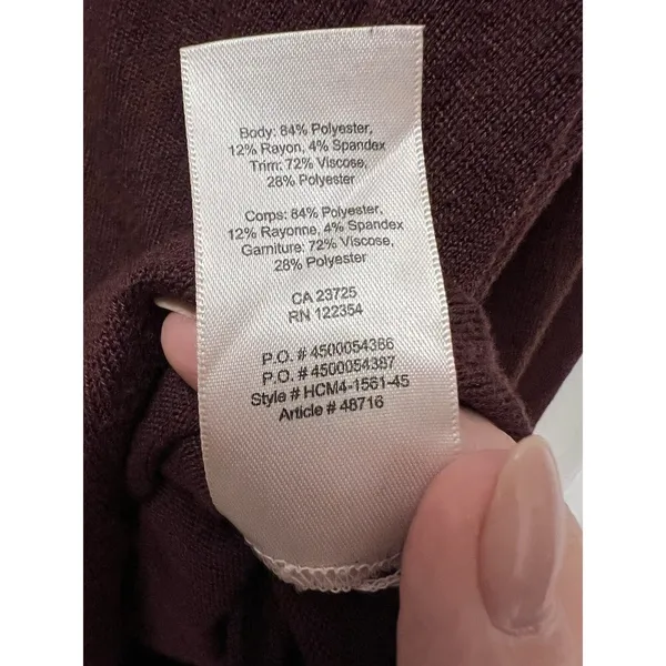 Wilfred Wilfred Burgundy Fragon V Neck Long Sleeve Lightweight Sweater Sz‎ S - Image 5