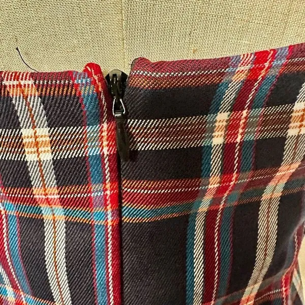Urban Outfitters blue and red plaid mini dress - Image 5