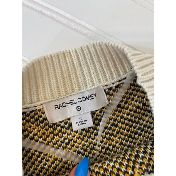 Rachel Comey X Target Animal Crewneck Pullover Sweater Cream Yellow Black Size S - Image 4